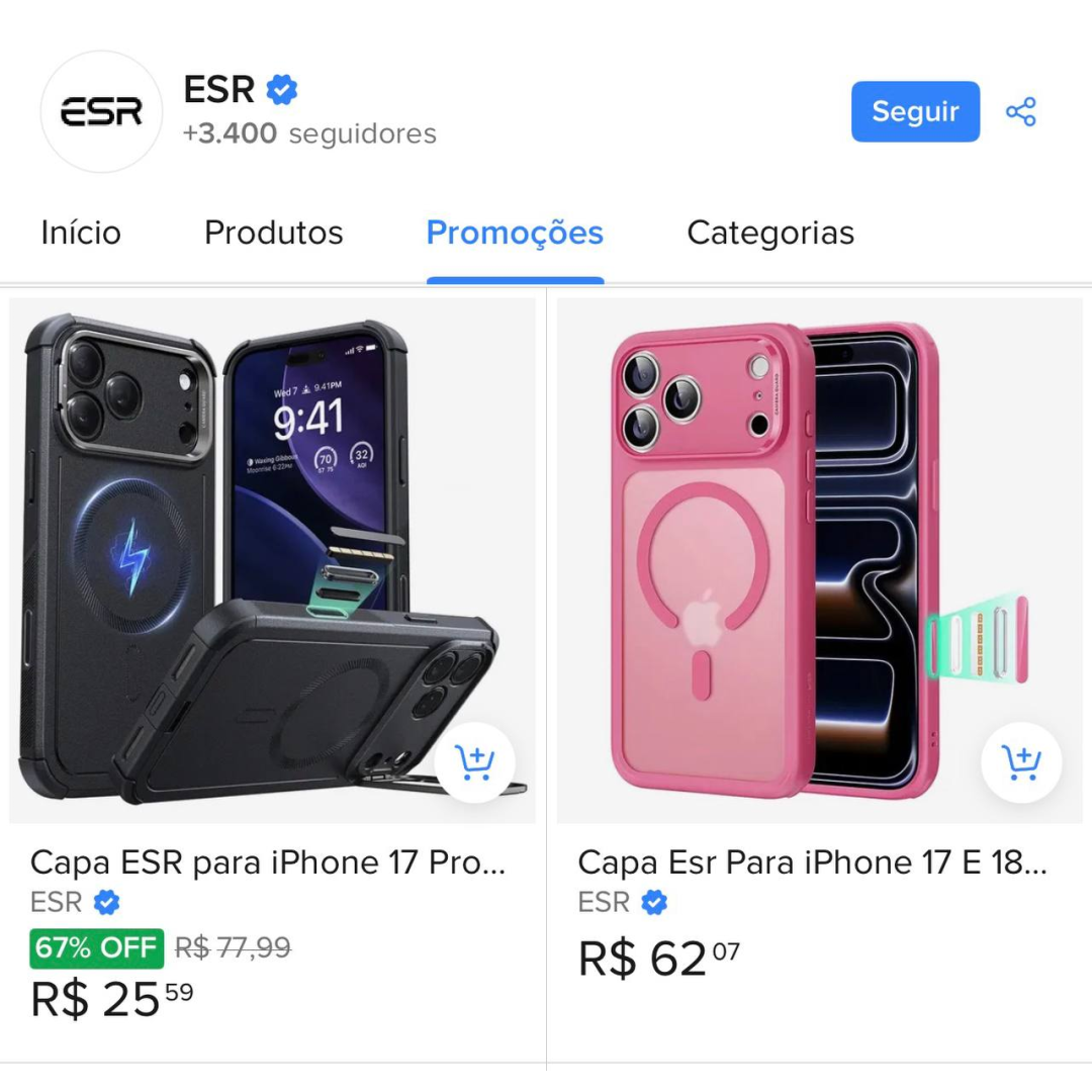 Clique em “Mostrar mais” para ver a lista completa e filtre pelo menor preço