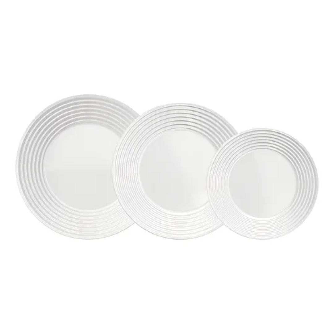 Aparelho Jantar Saturno Nadir Opaline 12 Peças Cor Branco