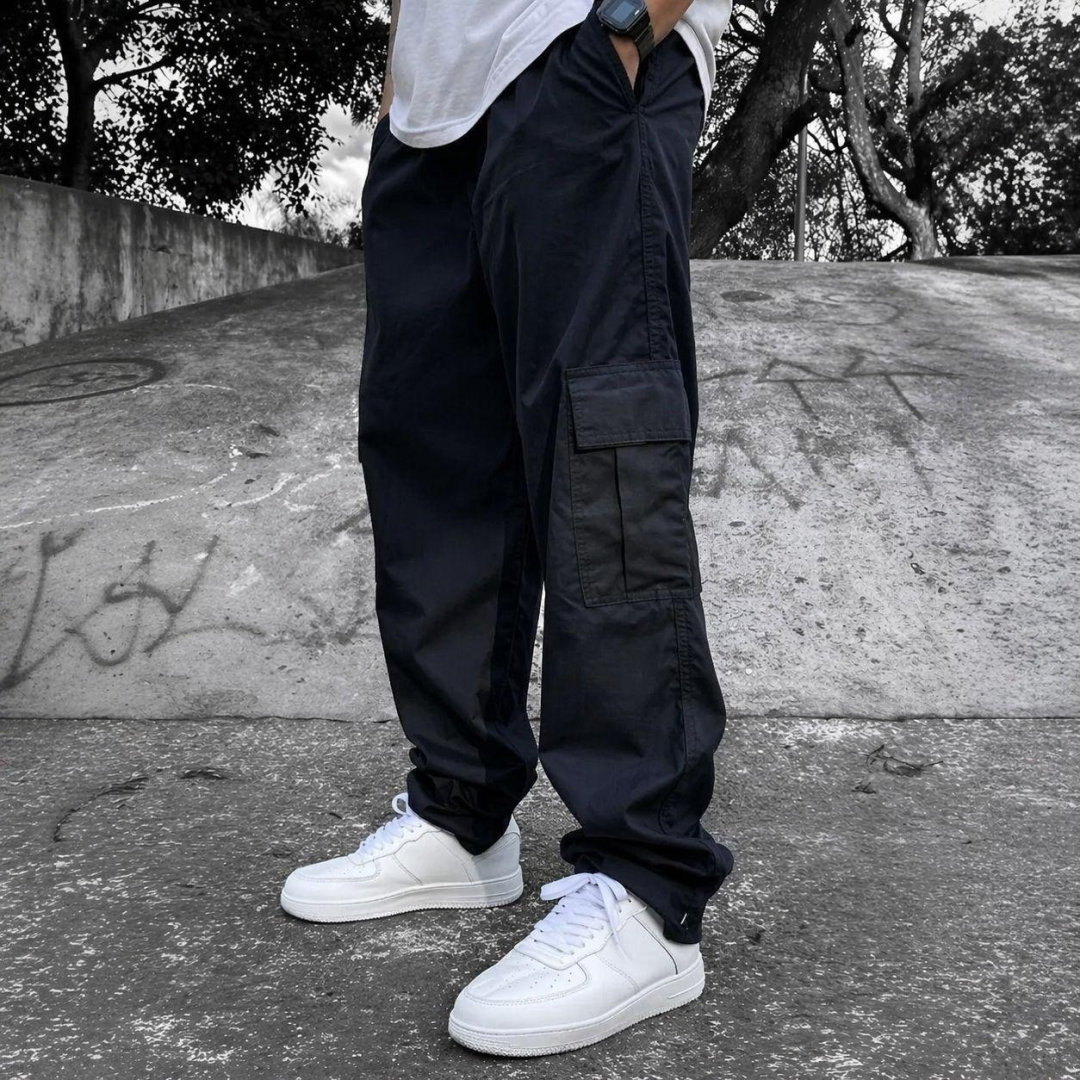 Calça Cargo Larga Skatista Streetwear Sarja