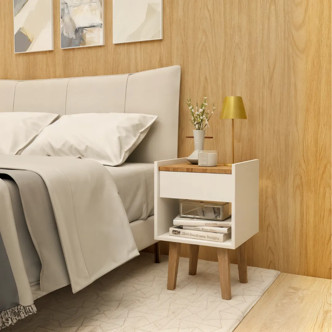 Mesinha De Cabeceira Retrô Luxo Mdp 36x60 Cm