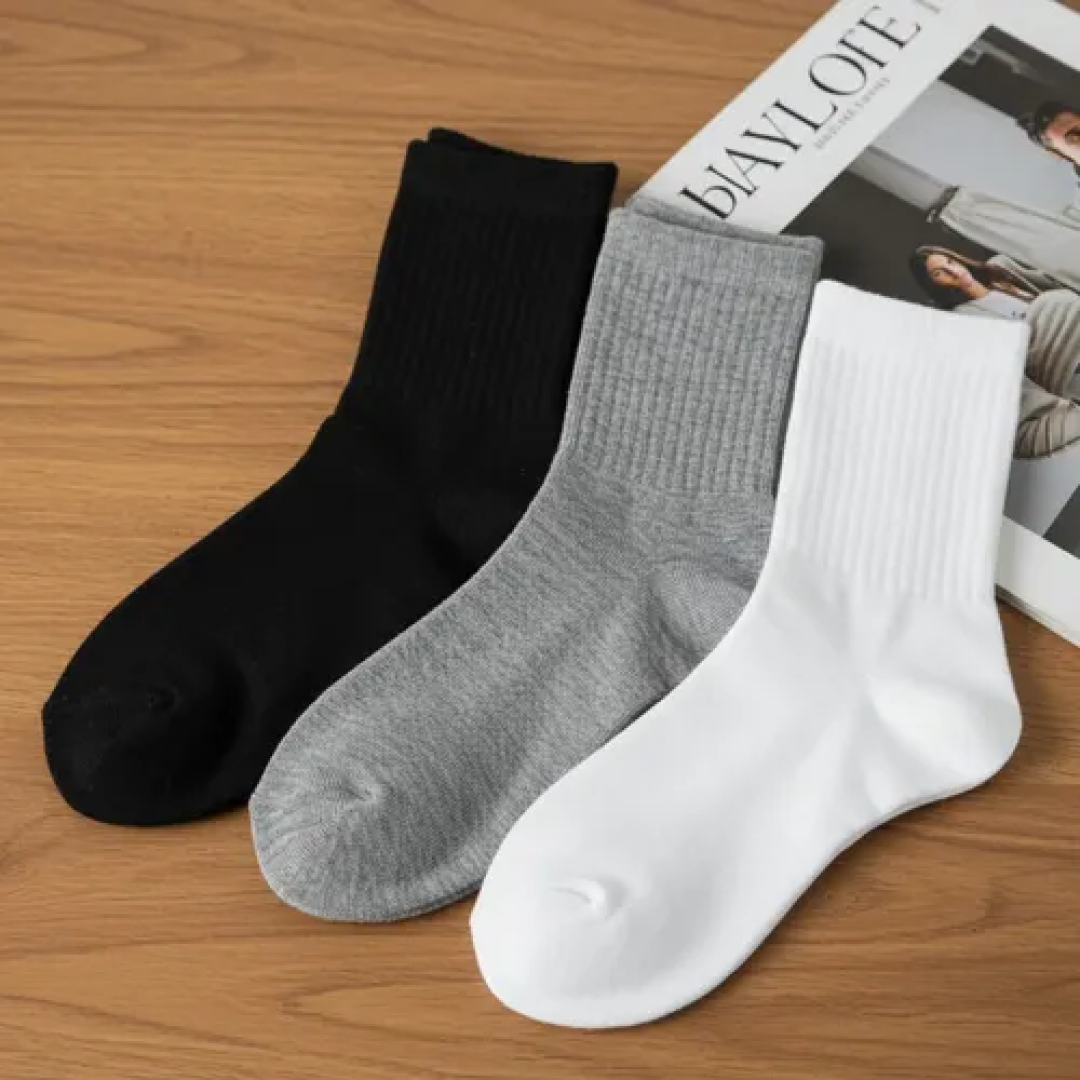 Kit 3 Pares Meias De Classic Cano Médio Masculina Feminina