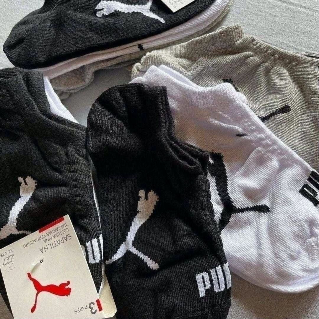 Kit com 9 Pares Meias Puma Sapatilha