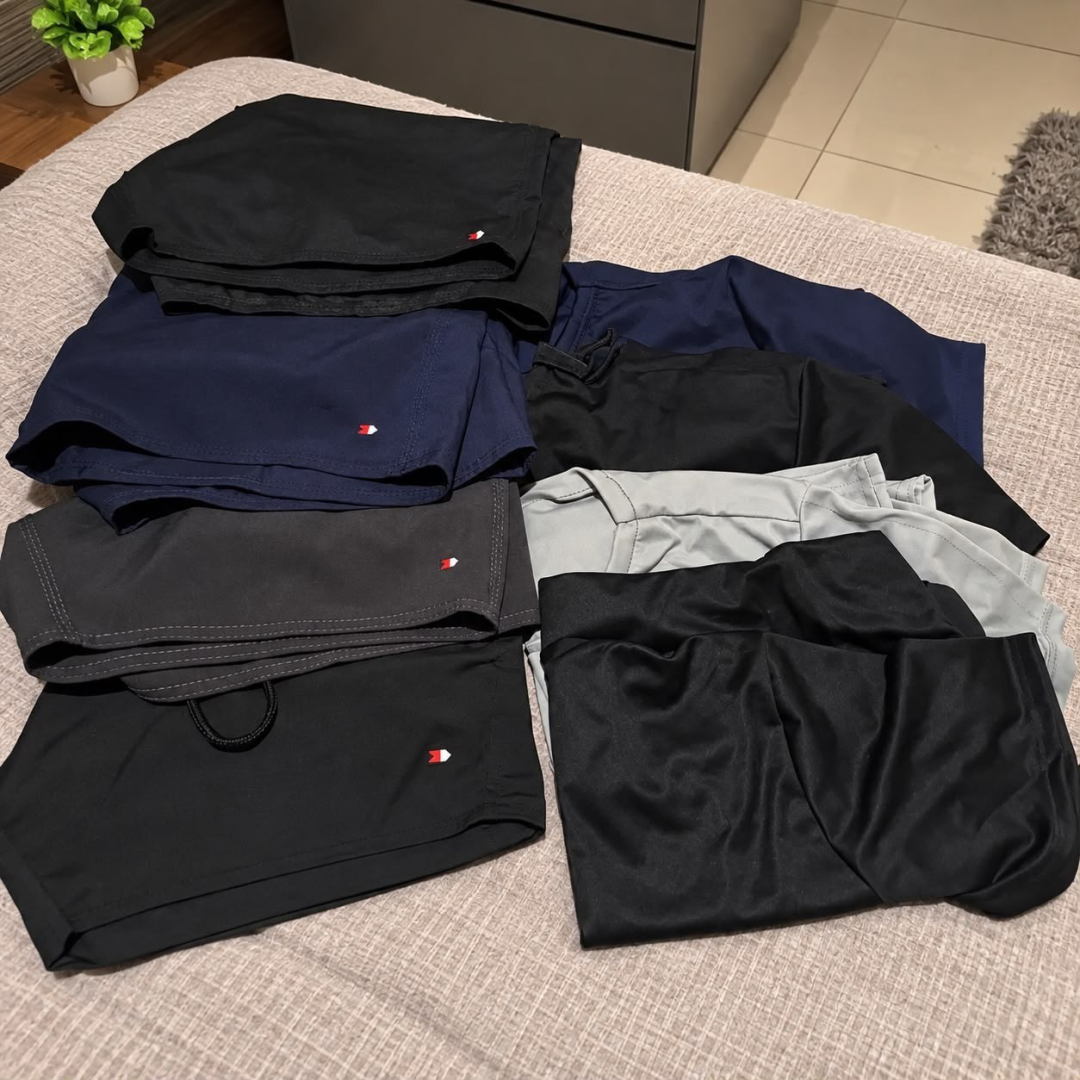 Kit com 8 Peças Dry Fit 4 Camisetas + 4 Shorts Sandrini