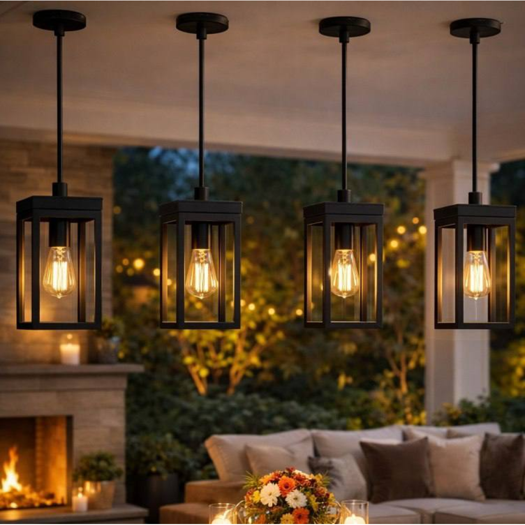 4 Pendente Lustre Luminaria Teto Industrial De Madeira Preto 127/220v Preto