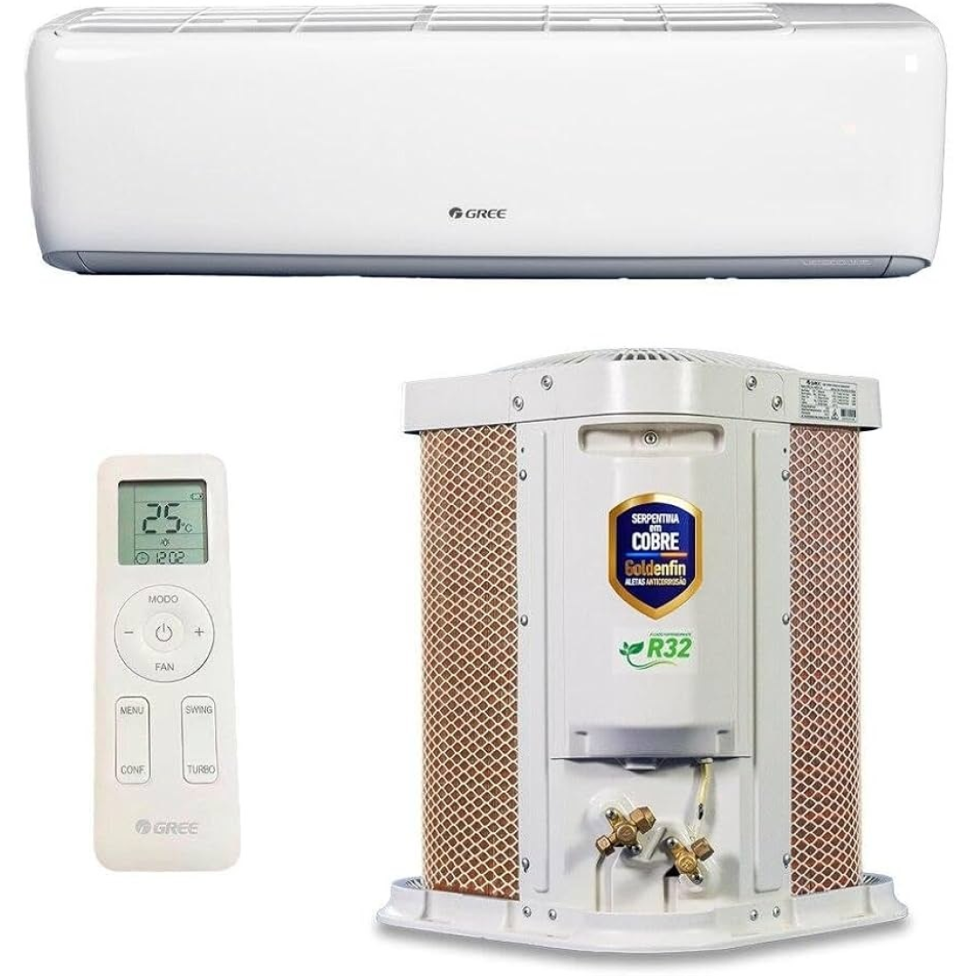 Ar-condicionado Split Inverter 24000 Btus Gree G-top Auto Connection High Wall Quente e Frio Gwh24ate-d6dna1a/gwh24ate-d6dna1a