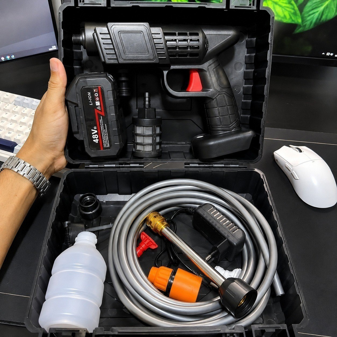 Lavadora Portátil de Alta Pressão 2 Baterias Bivolt