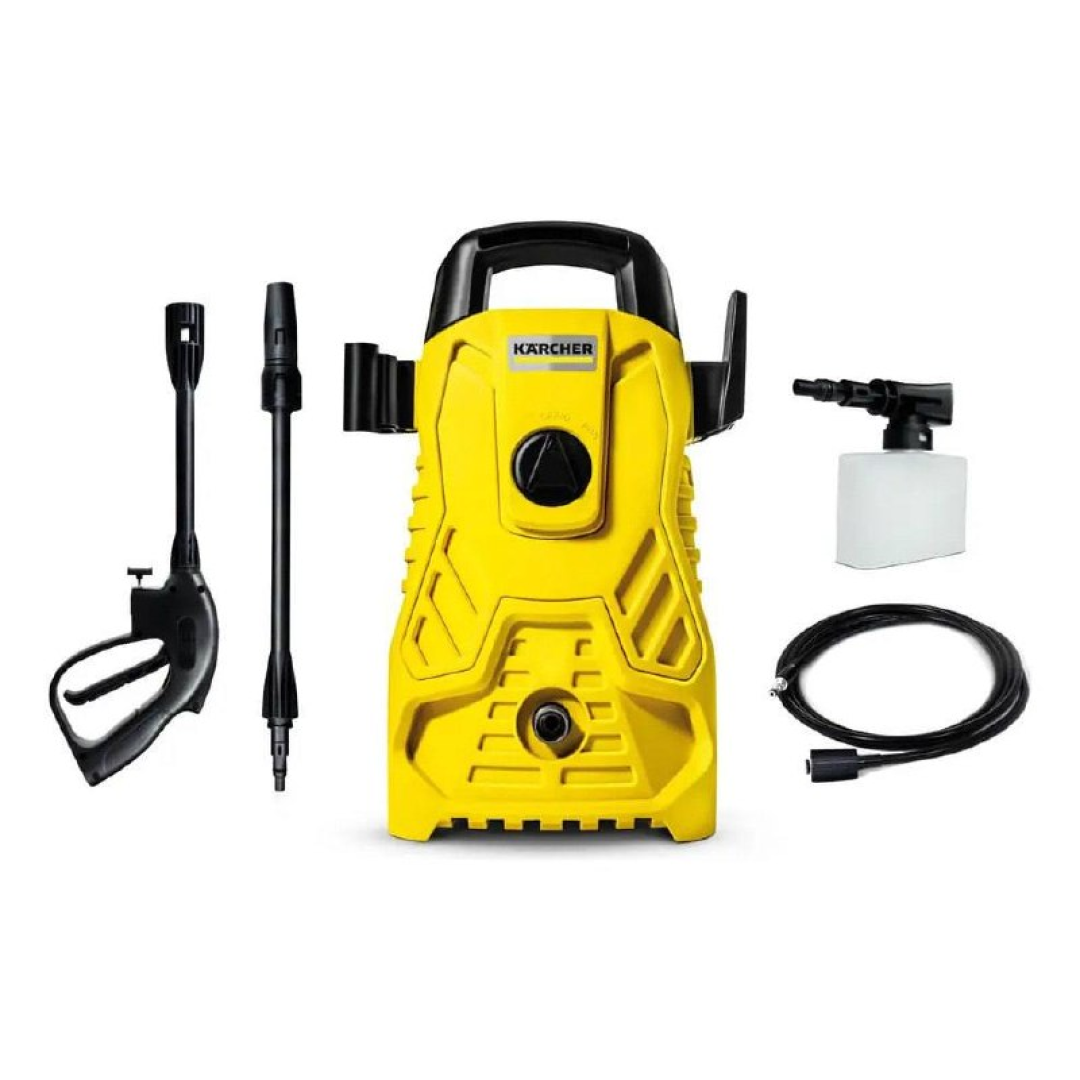 Lavadora de Alta pressão Kärcher Compacta 1500 PSI/Libras 1400W 300L/h com Aplicador de Detergente e Lança Regulável 220v
