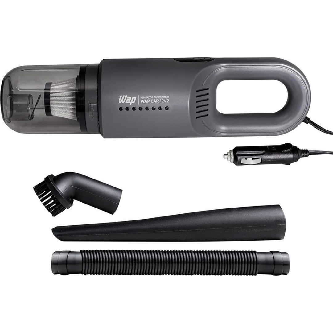 Aspirador Portátil Wap Car Potente 180W Com Reservatório 420ml Bicos Extras Cabo 3,7metros 12v Wap