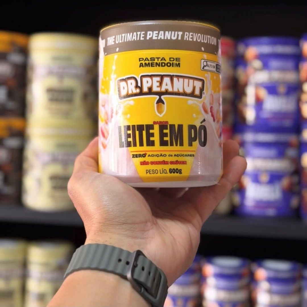 Pasta De Amendoim Com Whey Protein 600g Dr.Peanut