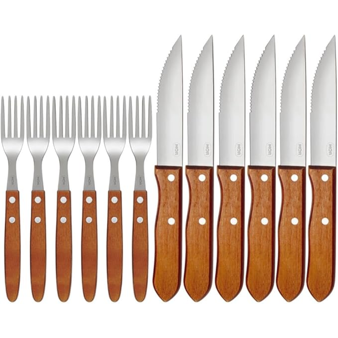 Conjunto Churrasco Garfo e Faca 12 Peças