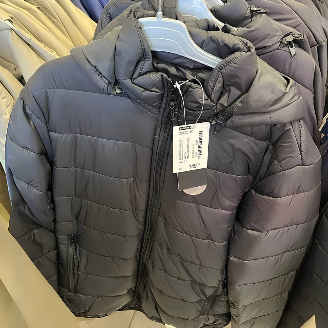 Bobojaco Masculino Impermeável Térmico Corta Vento Capuz Preto M Liso