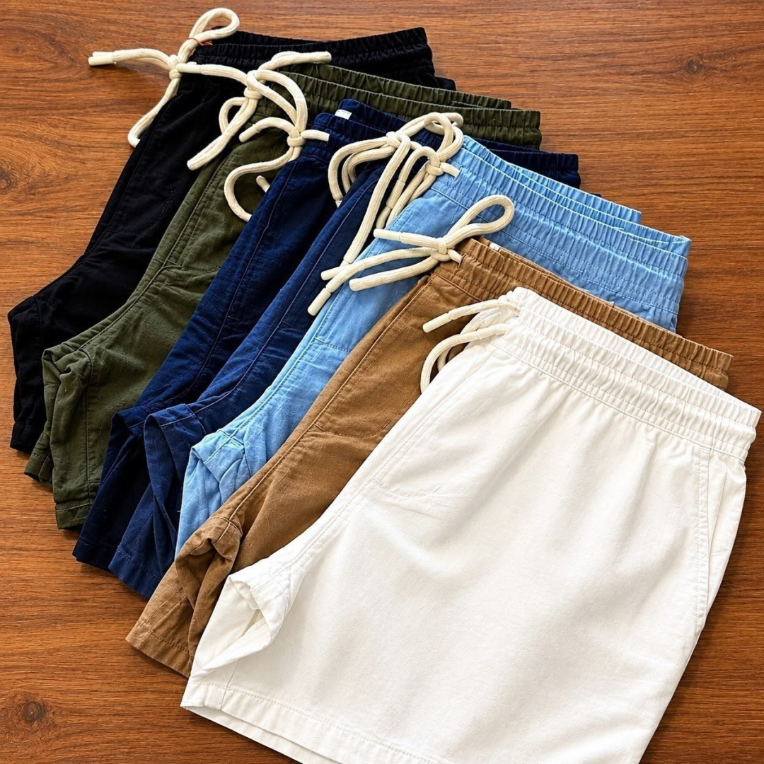 Kit com 3 Short Mauricinho Linho