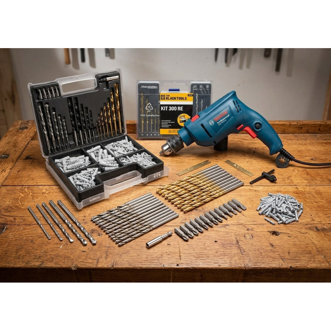 Furadeira De Impacto Bosch GSB 450 RE 450W 10mm Com Brocas e Buchas