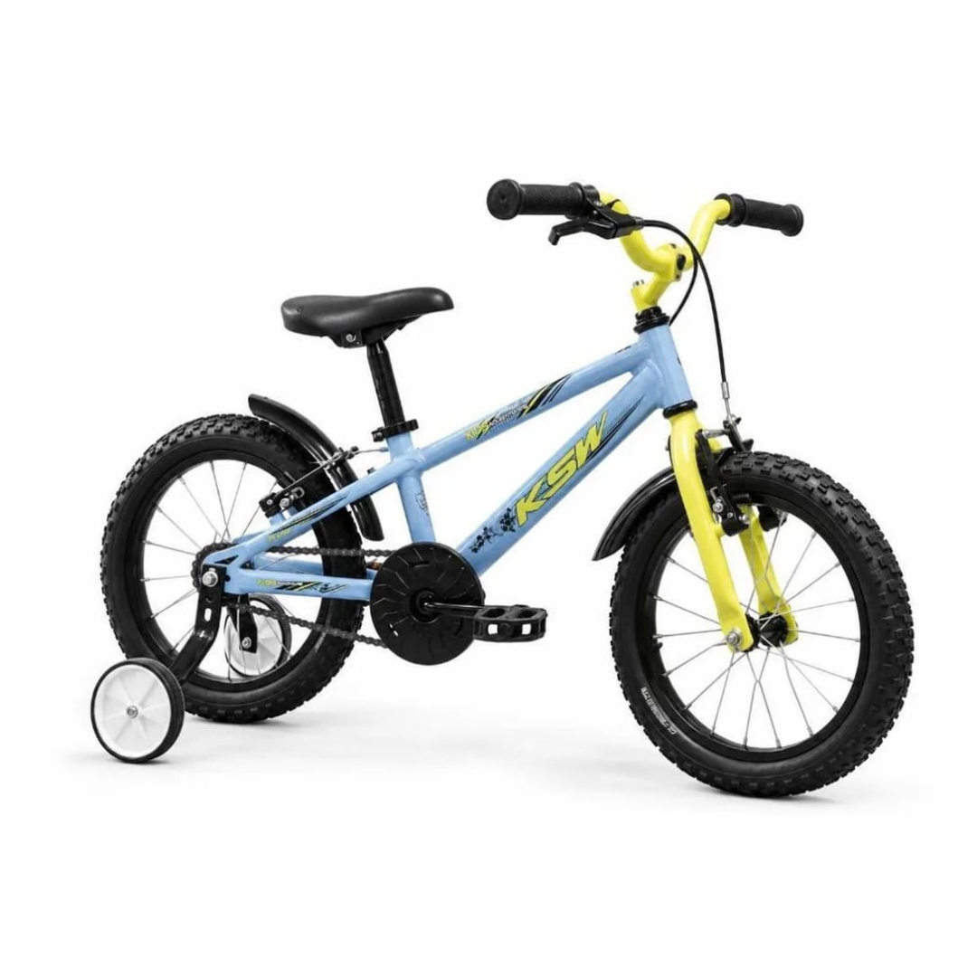 Bicicleta aro 16 Ksw Infantil Adventure Kids Aluminio + Rodinha