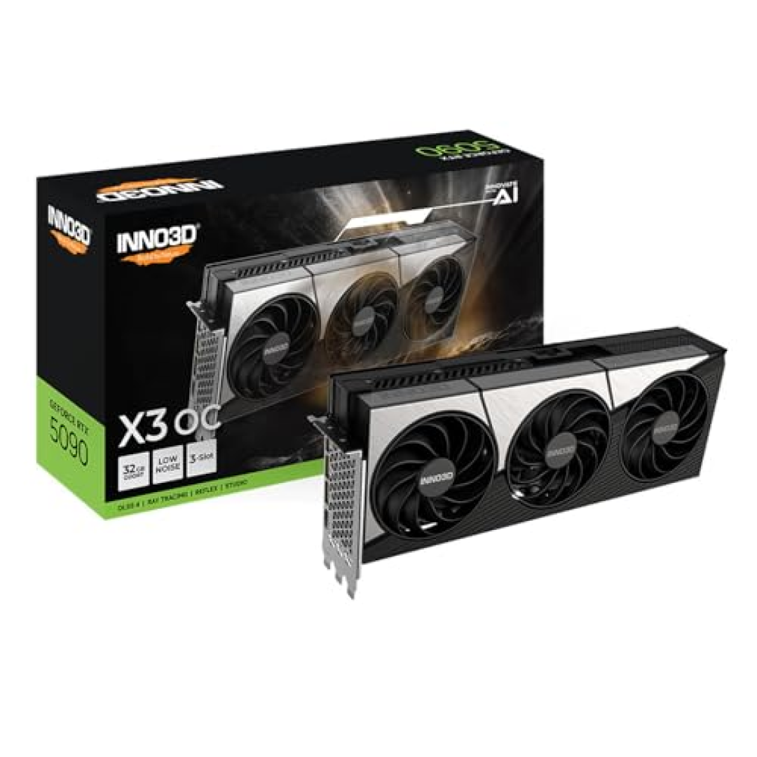INNO3D Placa gráfica NVIDIA Geforce RTX 5090 X3 OC 32GB GDDR7 256-bit PCI Express Gen 5 Gaming N50903-32D7X-17593928