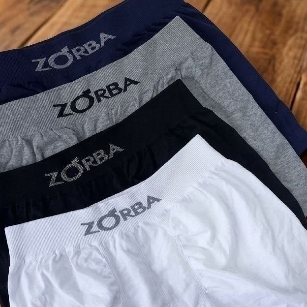 Kit com 10 Cuecas Boxer Zorba Algodão