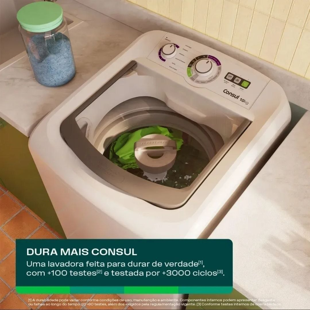 Máquina de Lavar Consul 10 kg Dosagem Econômica - CWB10BB Branca