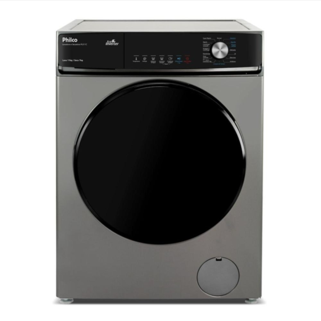 Lava e Seca Philco 16 Programas PLS Eco Inverter 10kg Titanium