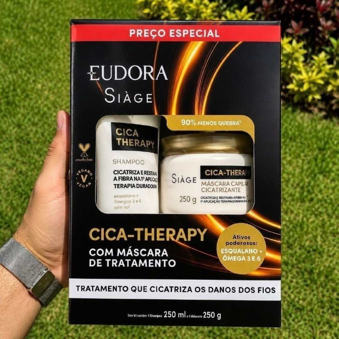 Kit Eudora Siàge Shampoo + Máscara Capilar Cica-therapy