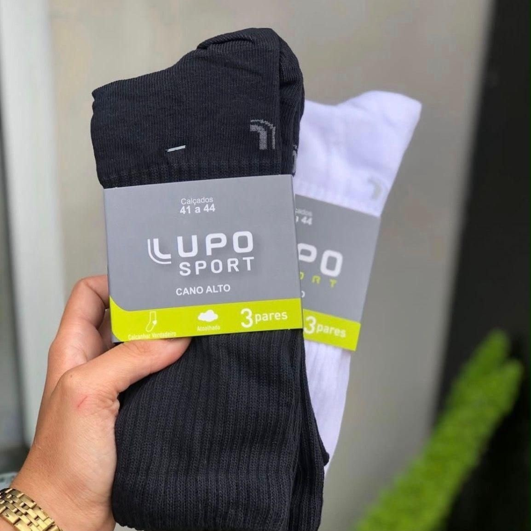 Kit com 6 Pares de Meias Lupo Cano Longo