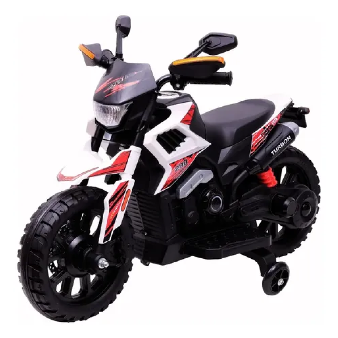 Moto Elétrica Infantil Turbon Com Rodinhas Branco Zippy Toys