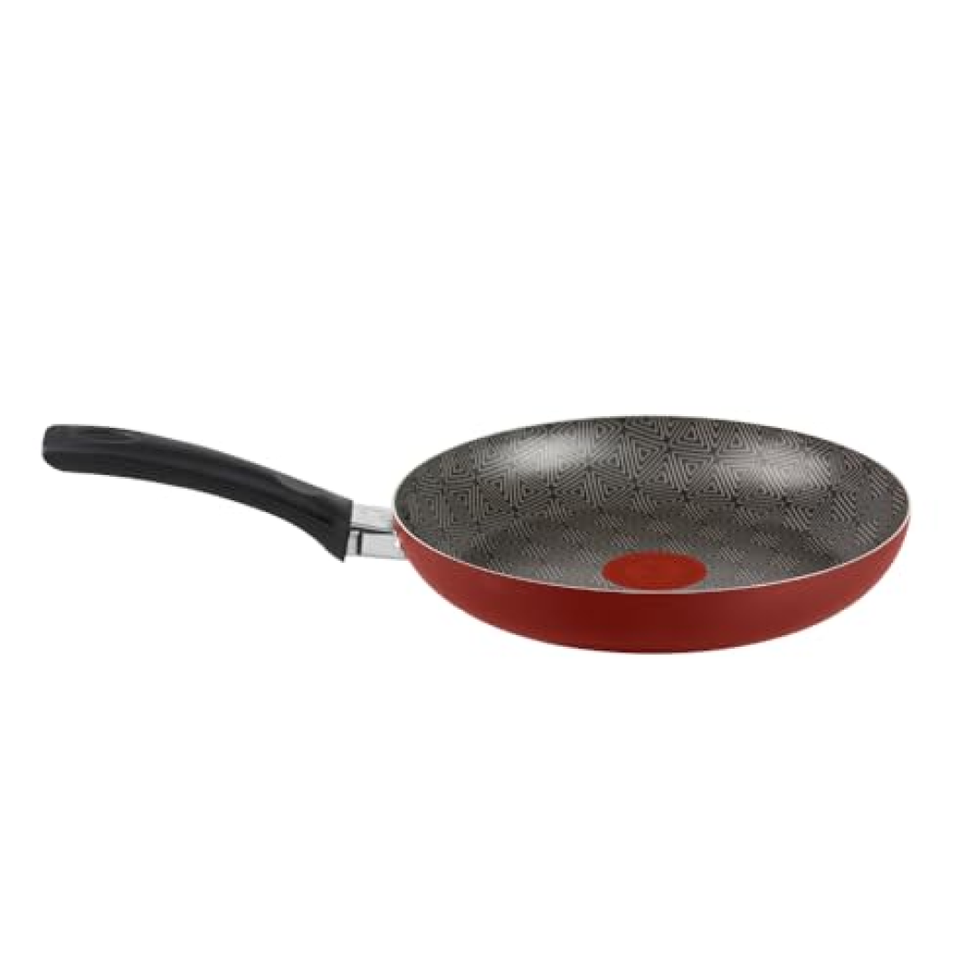 Frigideira Rochedo Facilita Vermelho 24cm com Antiaderente Resist Limpa Fácil e Dura Mais, reforçado com partículas minerais, Thermo-Sinal e Cabos Reforçados