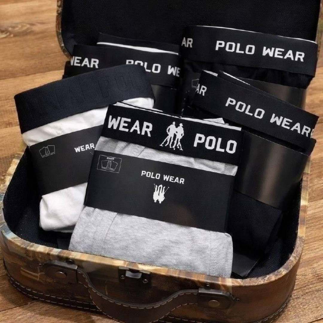 Kit 4 Cuecas Algodão Polo Wear Sortido Sortido Liso M