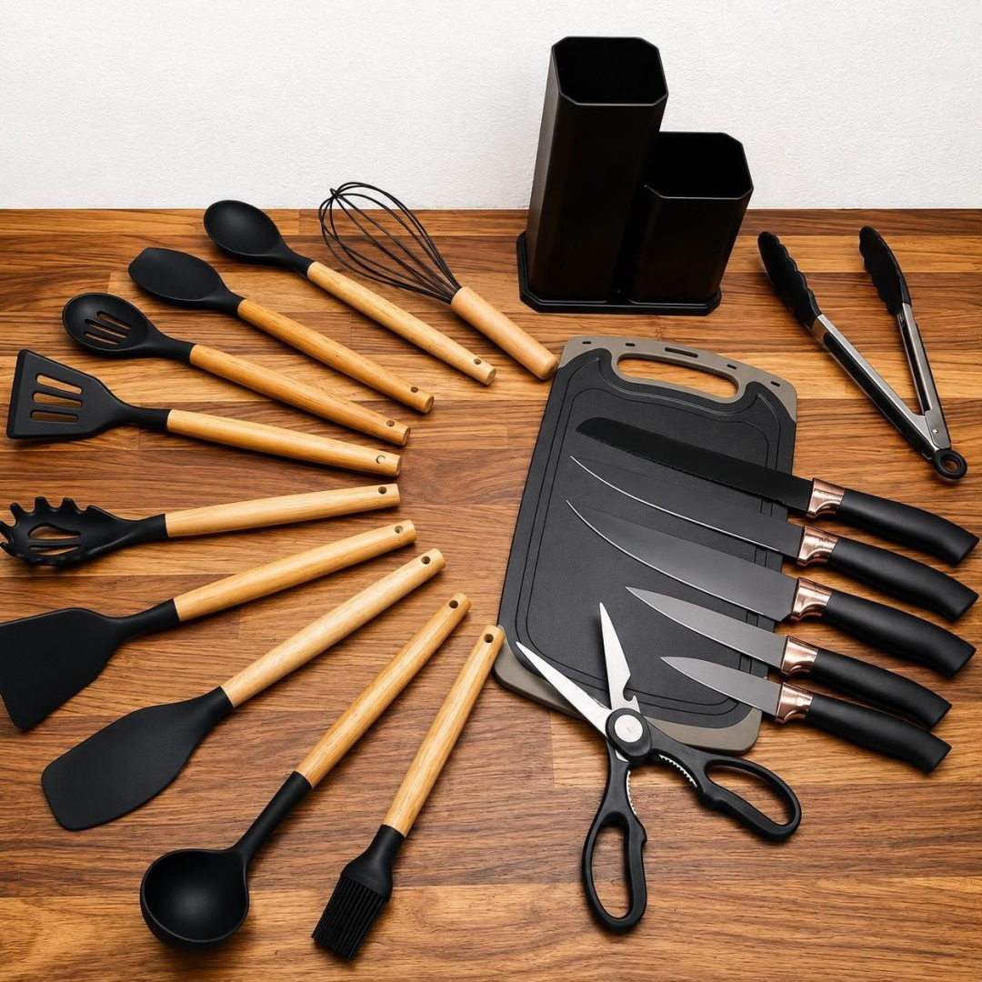 Conjunto 19 Peças Utensílios Silicone