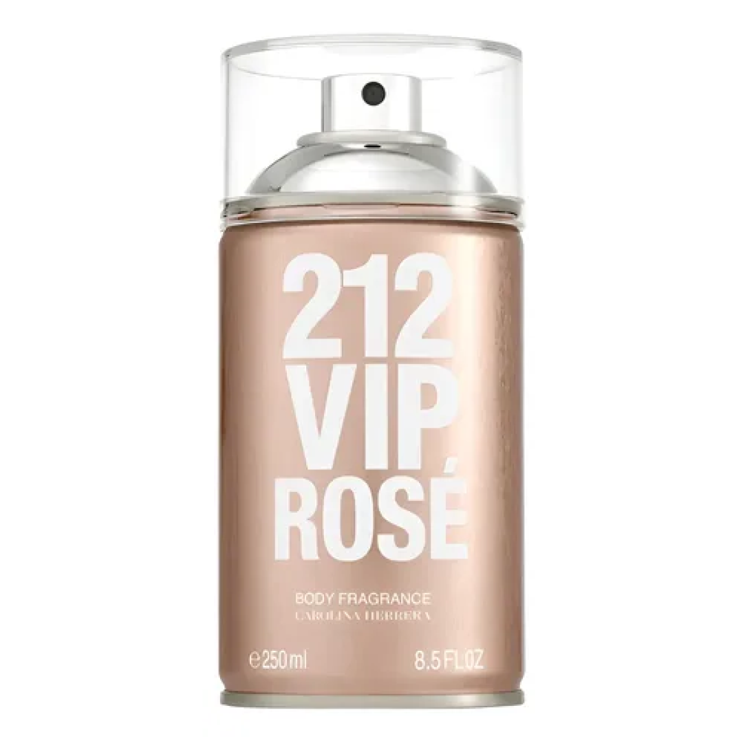 Body Spray Carolina Herrera 212 Vip Rosé Feminino 250ml - Body Splash de longa fixação