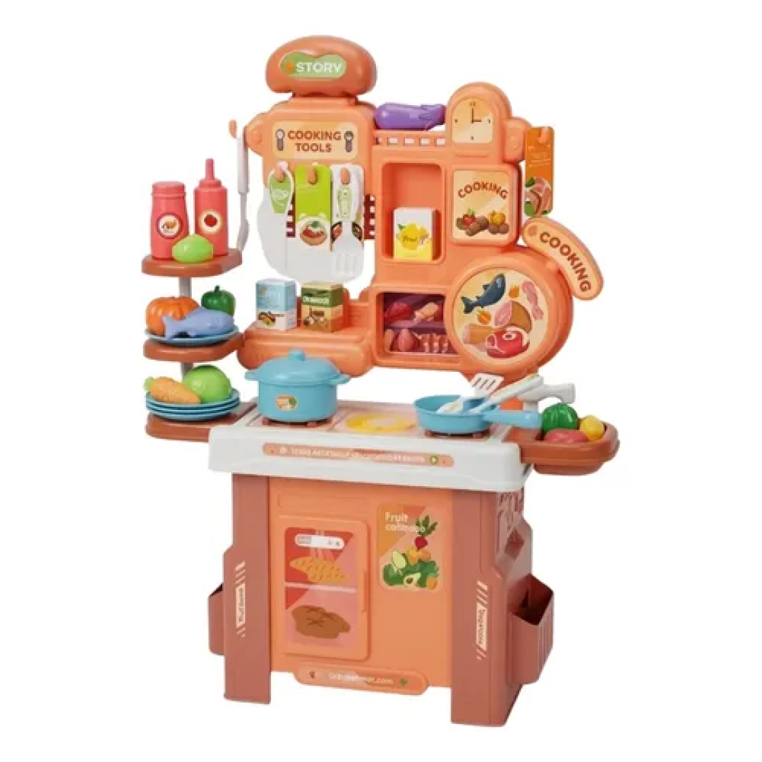 Cozinha Bancada Infantil Mini Chef Com 46 Peças Maxi Toys