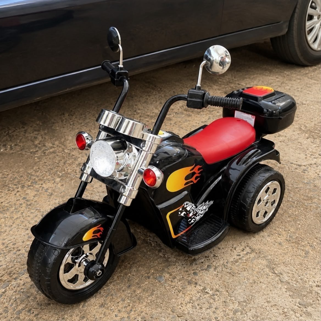 Mini Moto Elétrica Triciclo 6V Com Luz e Sons