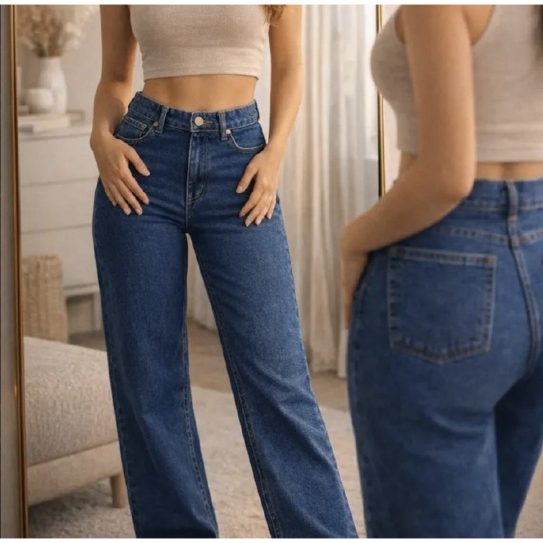 Calça Wide Leg Jeans