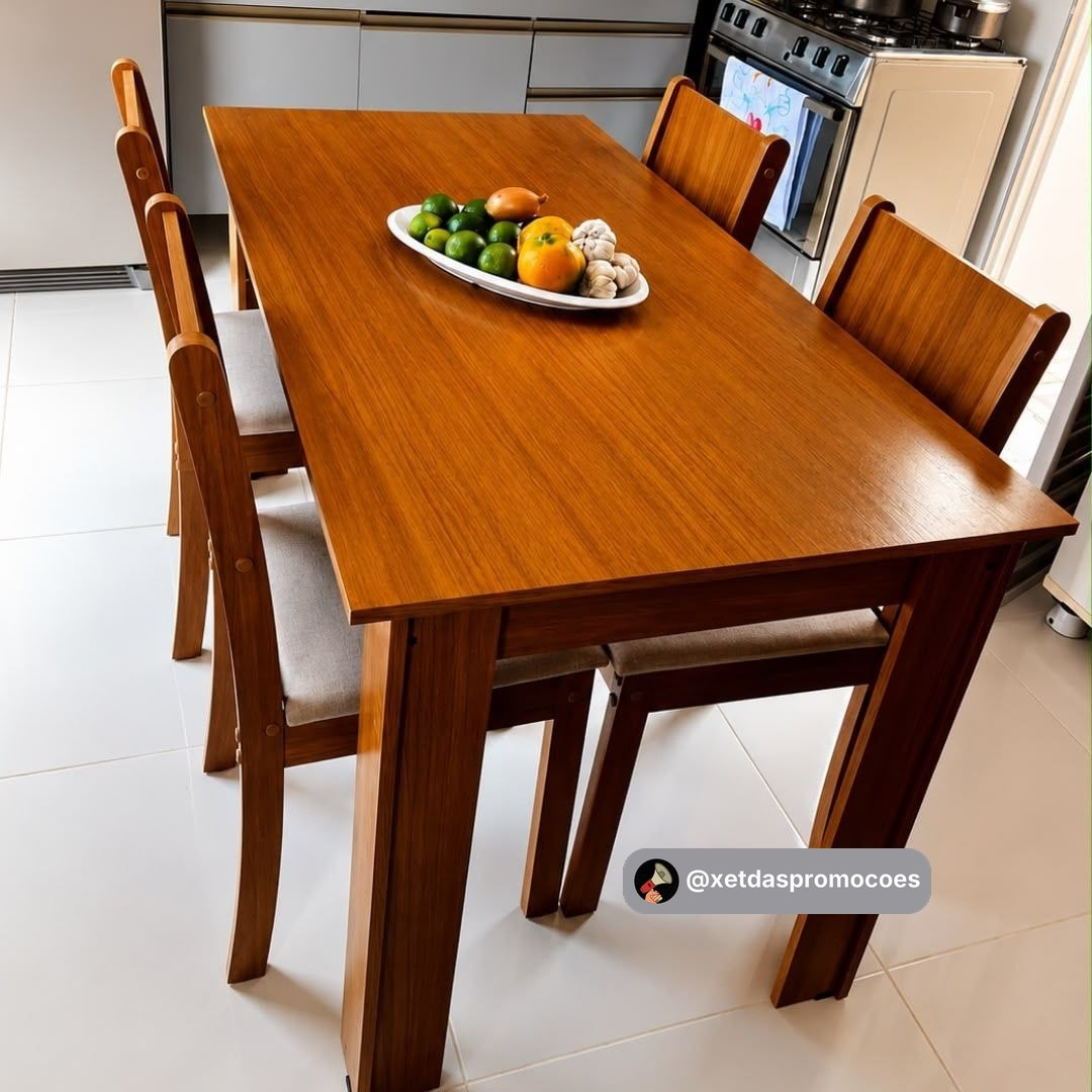 Conjunto Sala de Jantar com 4 Cadeiras Easy Line