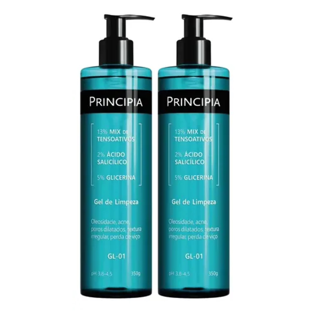 Kit com 2 Gel de Limpeza Facial Principia Gl-01 350g