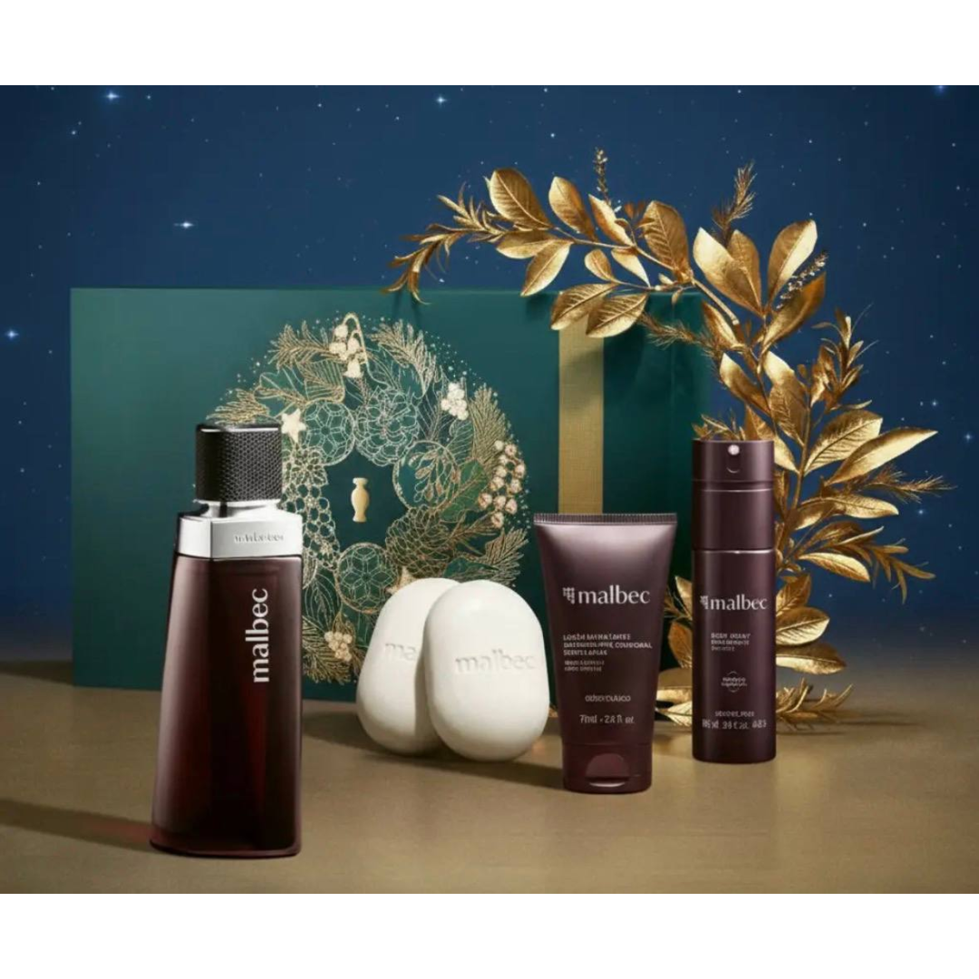 Malbec Kit Presente Premium (4 Itens) O Boticário