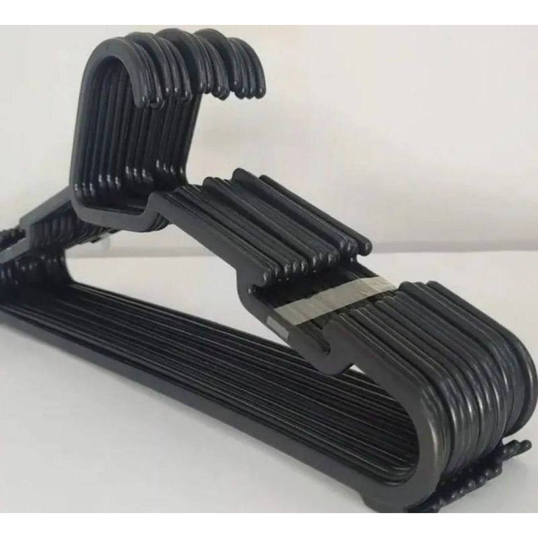 Kit 50 Cabides Adulto Reforçados Antideslizantes