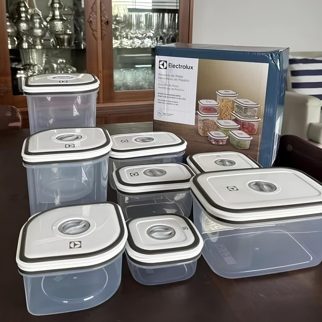 Kit com 8 Potes Herméticos Electrolux