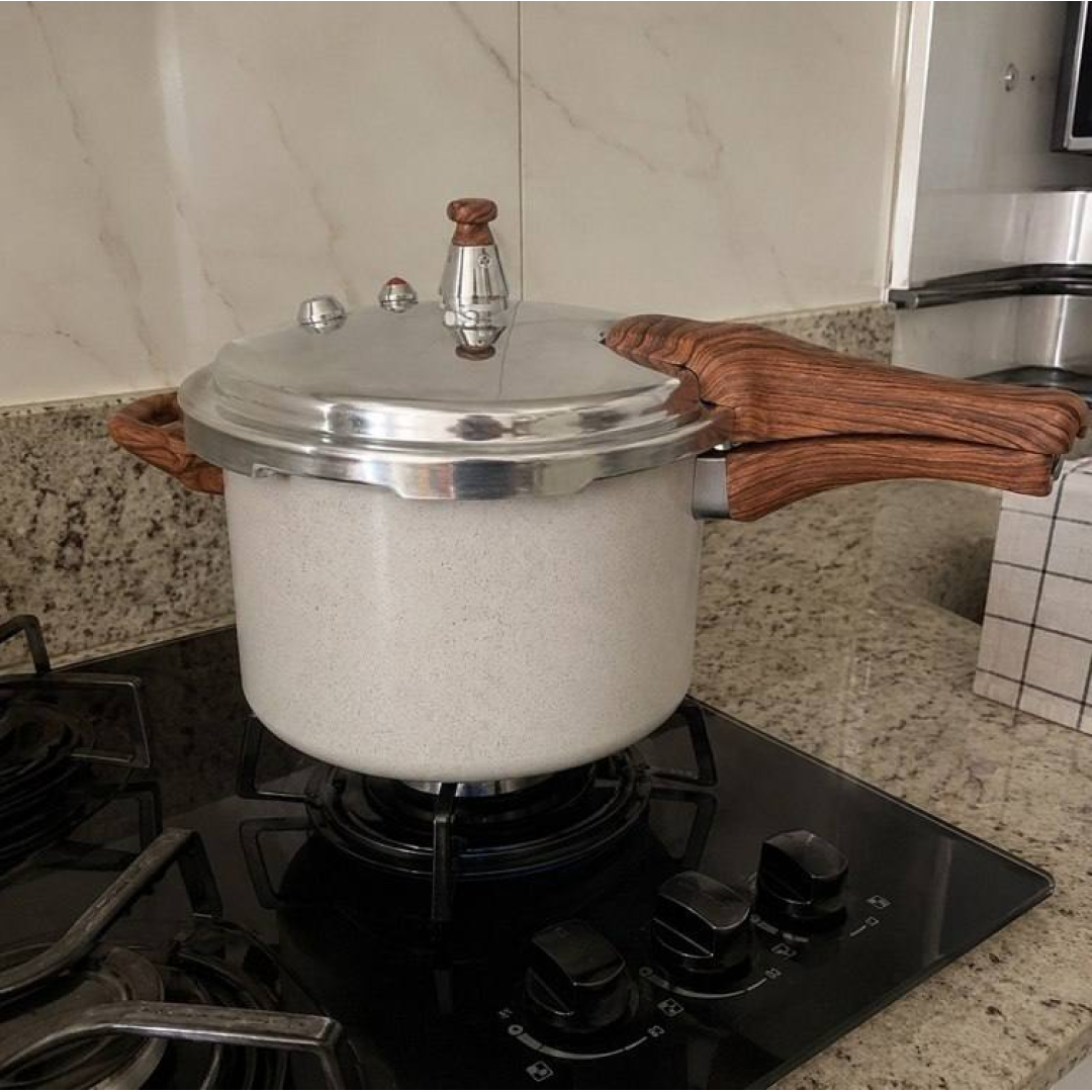 Panela De Pressão Revestimento Cerâmico 4,2l Quality House