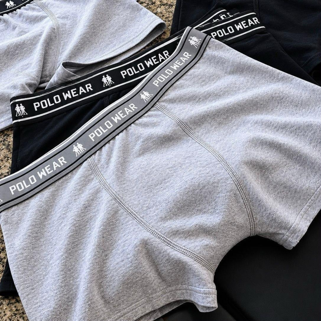 Kit com 10 Cuecas Boxer Algodão Polo Wear