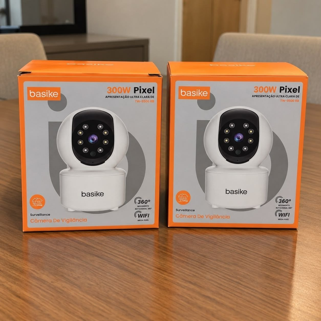 Kit com 2 Babá Eletrônica Câmera Inteligente Wi-fi 360°