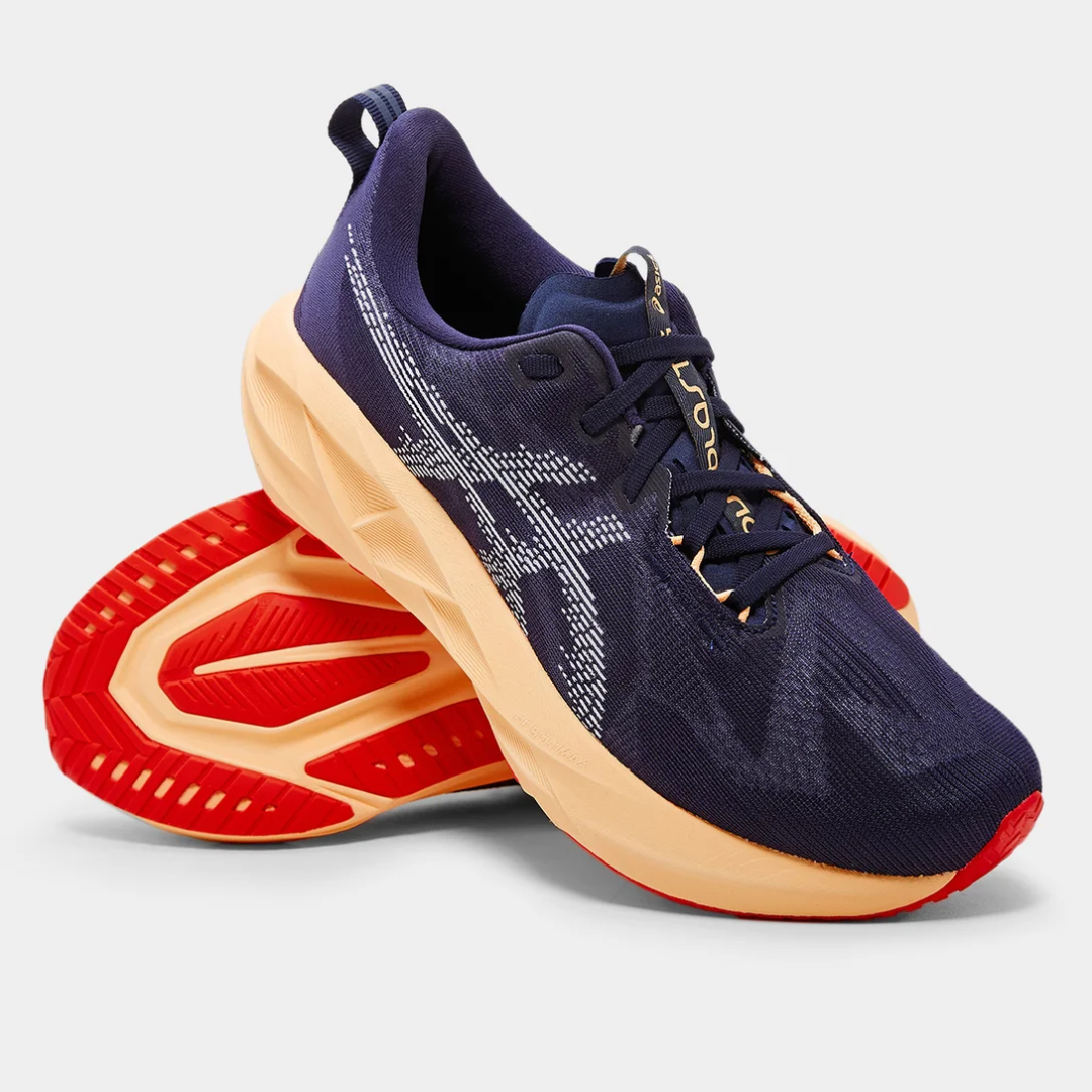 Tênis Asics Novablast 5 Masculino - Marinho+Laranja