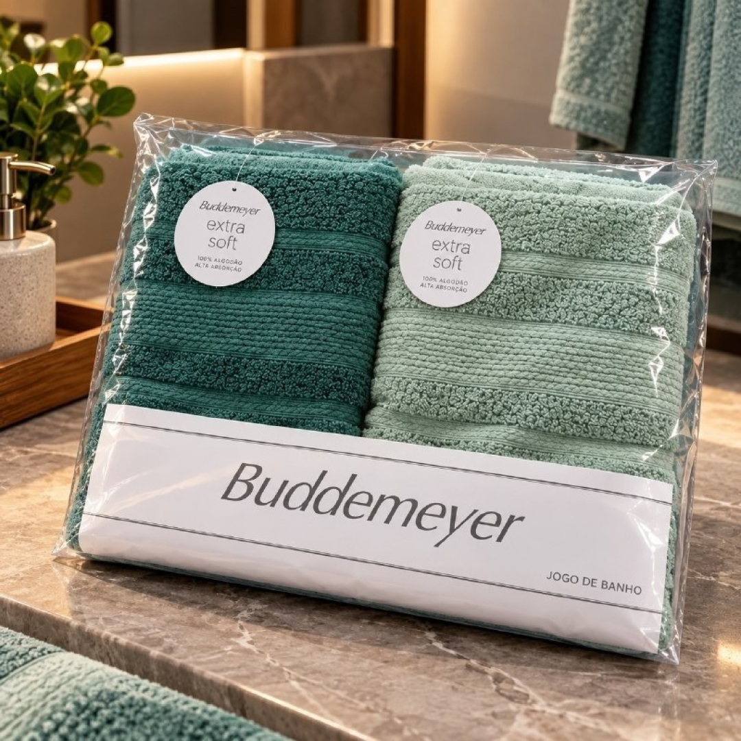 Jogo com 4 Toalhas Buddemeyer Bella Extra Soft