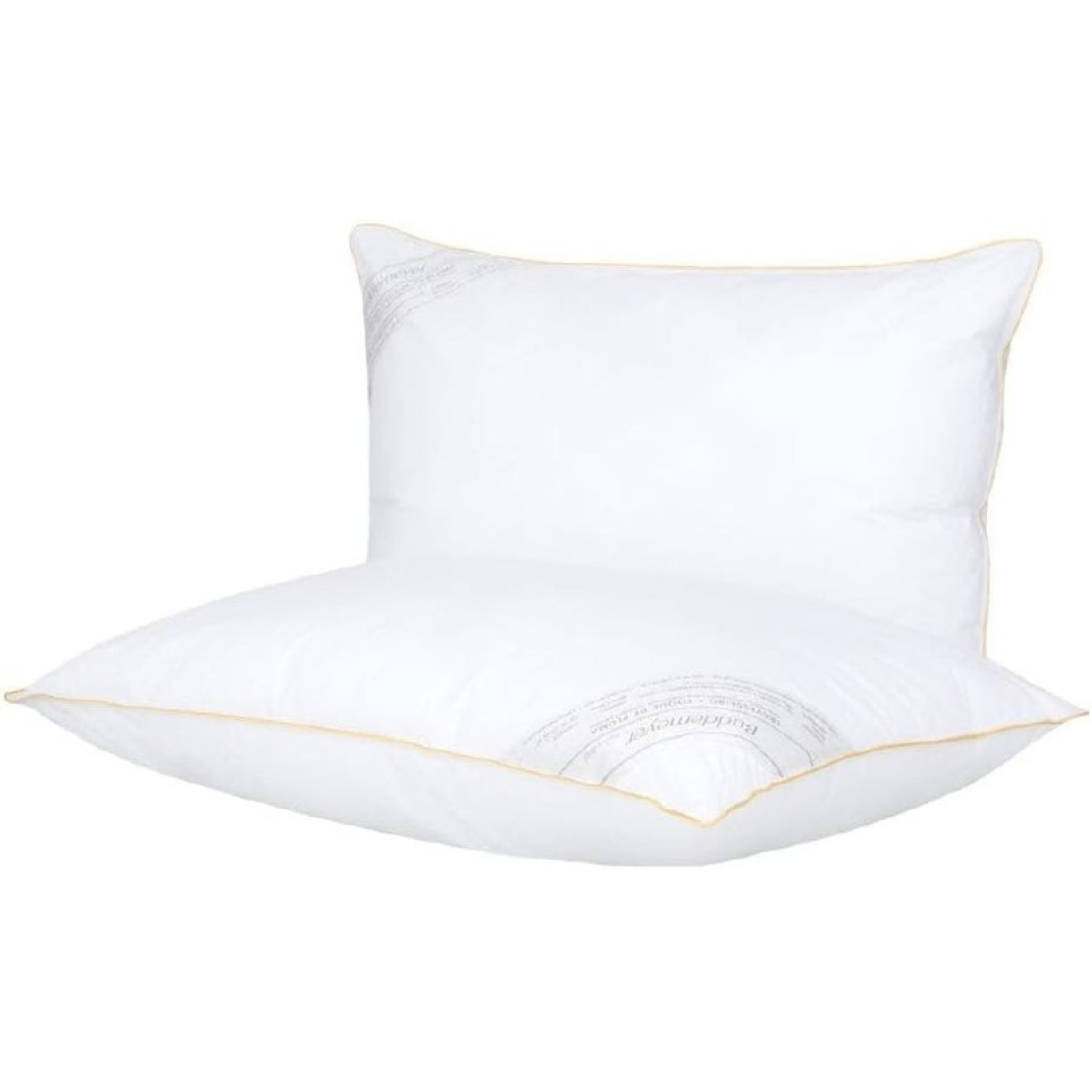 Buddemeyer Kit Travesseiro 50x70cm Toque de Pluma Algodão Branco 2 peças