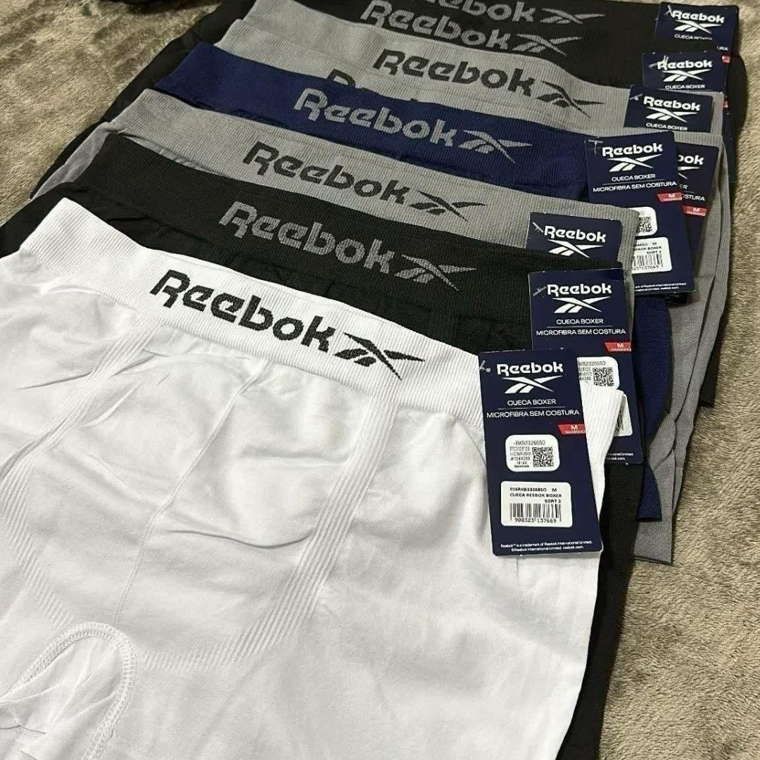 Kit com 6 Cuecas Reebok Boxer Microfibra