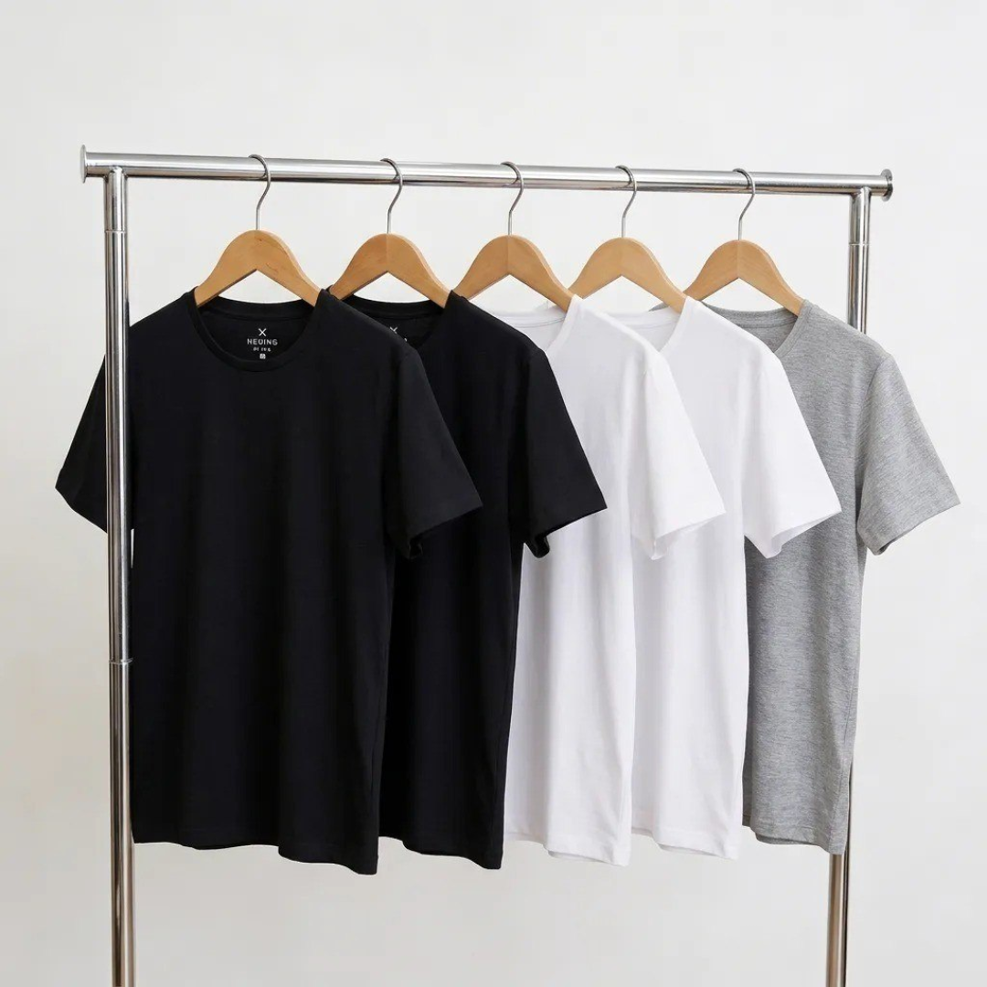 Kit com 5 Camisetas Básicas Hering