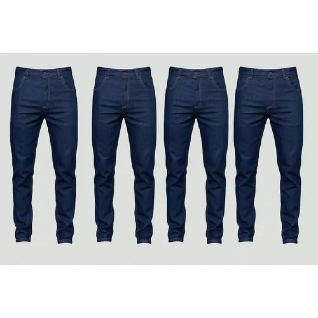 Kit com 4 Calças Jeans Tradicional