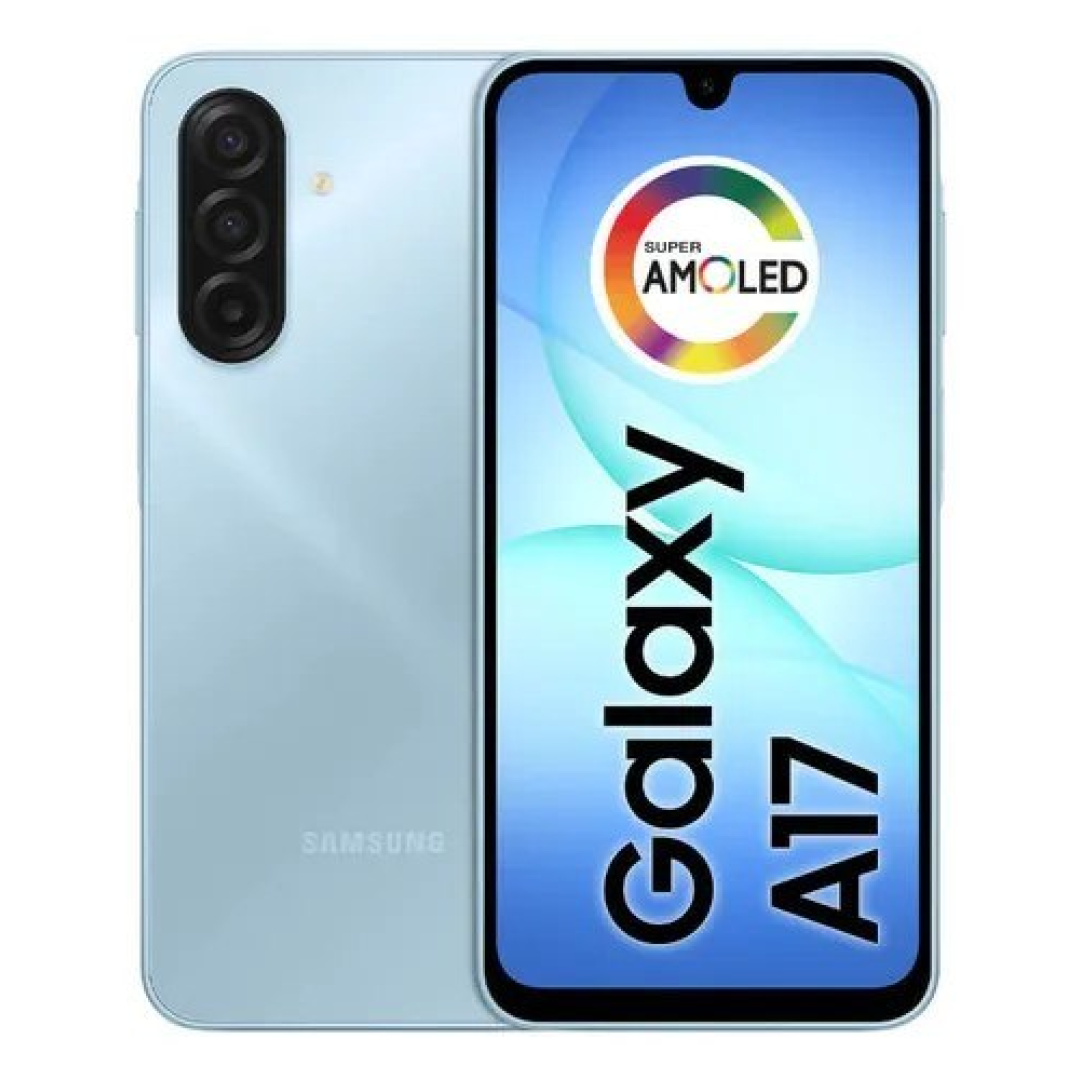 Celular Samsung Galaxy A17 Com Ia, 128gb, 4gb Ram, Câm De 50mp, Tela De 6.7 , Nfc, Ip54 Azul