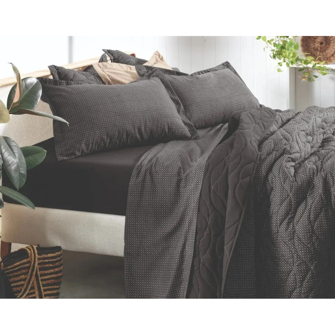 Jogo De Cama King Slim Organic Lençol Anti-pilling Altenburg Preto Geométrico