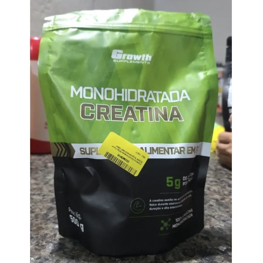 Creatina Monohidratada 500g Pouch - Growth Supplements Sem Sabor
