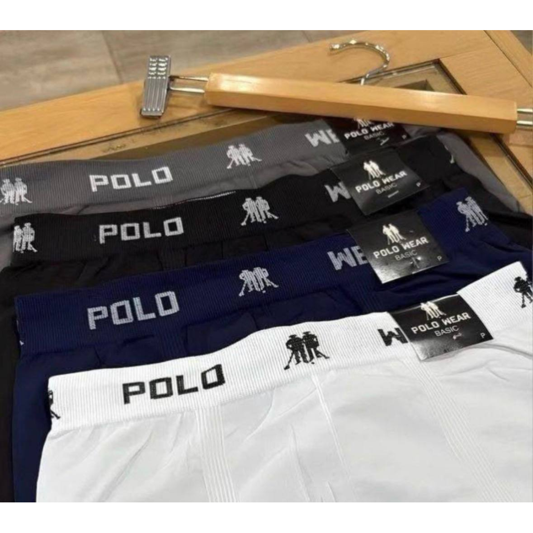 Kit 10 Cuecas Boxer Lisa Polo Wear Sortido Sortido Liso Gg